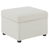 Orleans Furniture - Coaster - Winter Upholstered Hydraulic Lift Top Storage Ottoman Beige - 904134